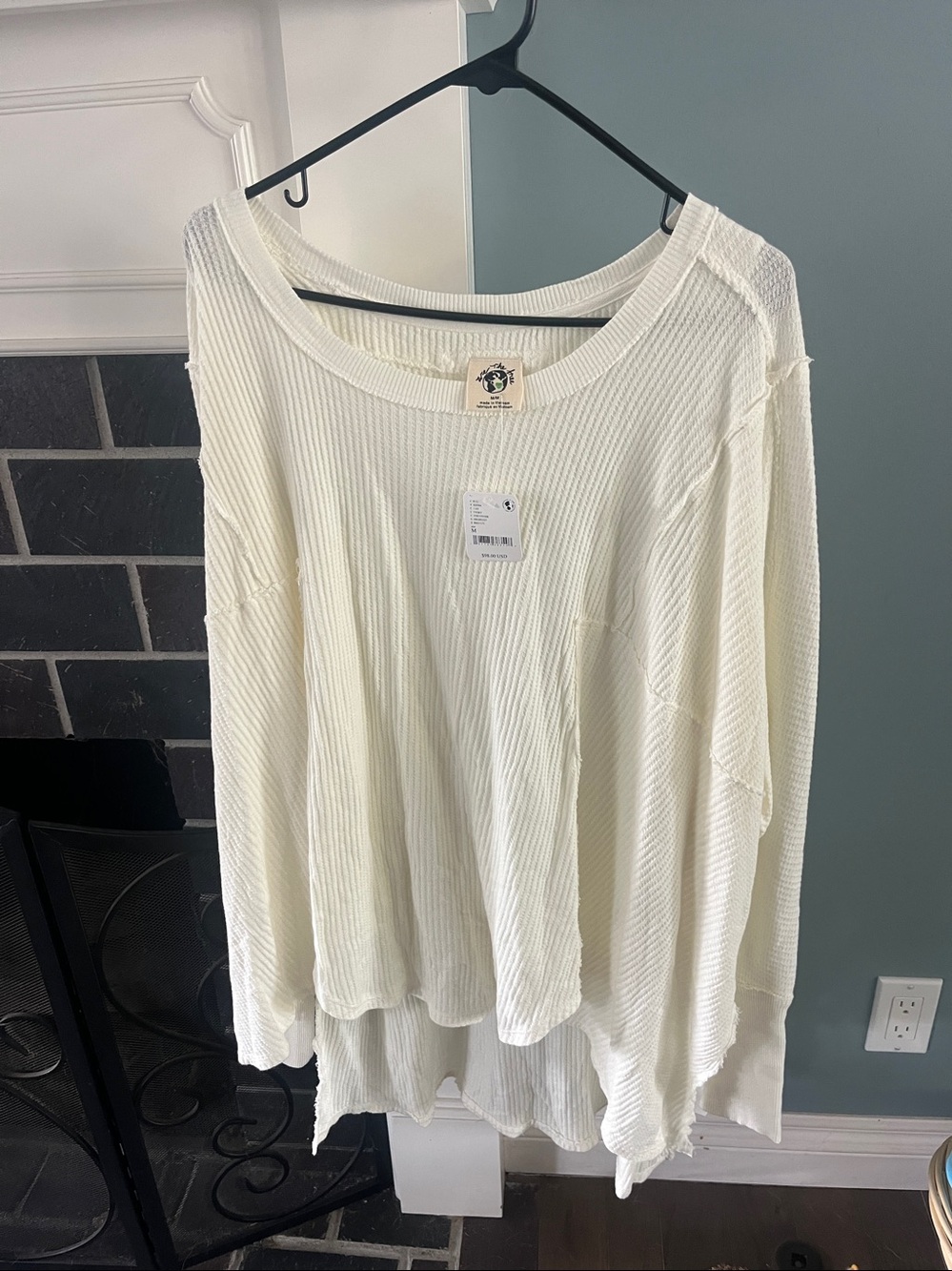 Free People -We The Free Ollie Oversized Thermal Knit Top - Picture 5 of 16